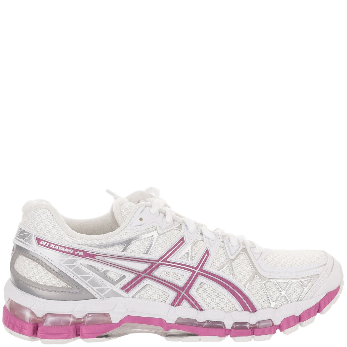 Asics White Gel-Kayano 20 Mesh Gel Cushioning Sneakers