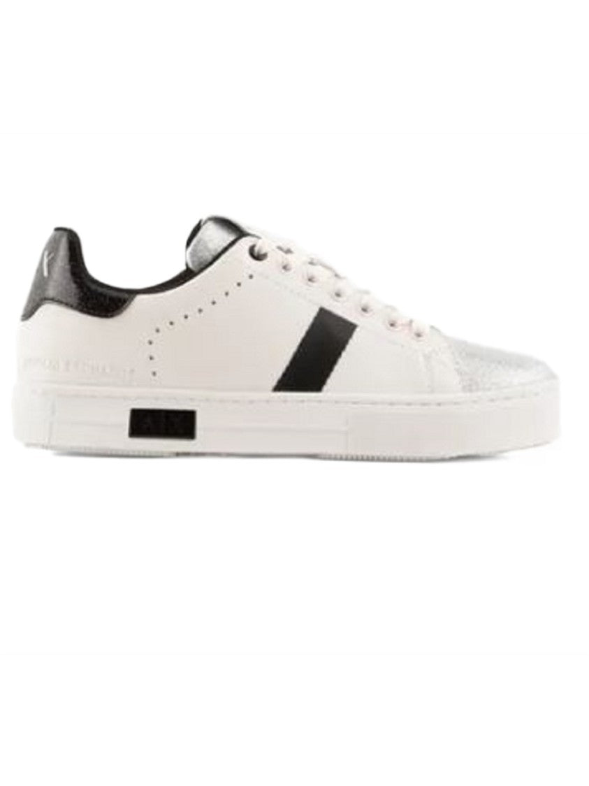 Armani Exchange White Leather Sneakers