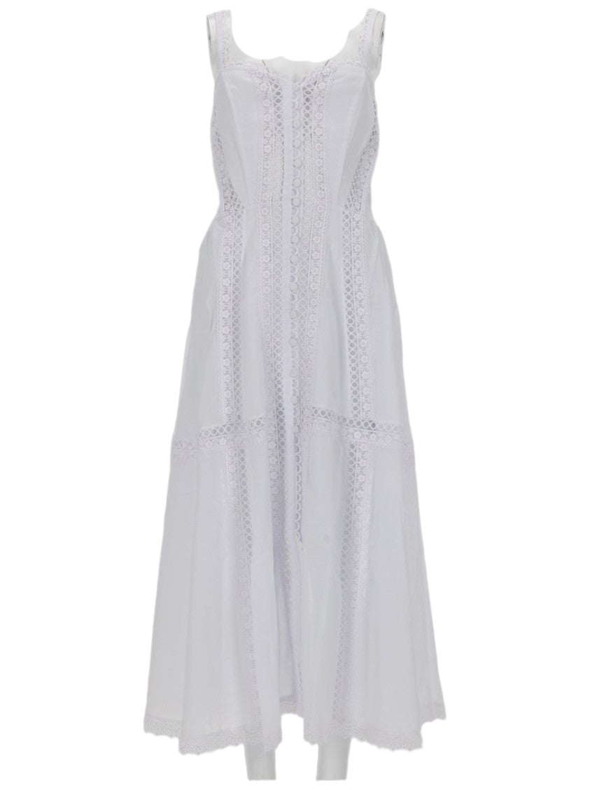 Charo Ruiz Ibiza Dafelle Sleeveless Lace Inserts Dress