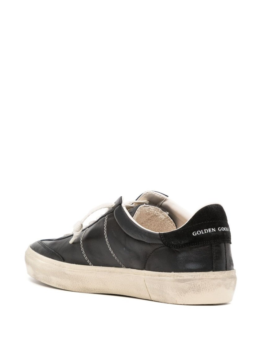Golden Goose Black Soul-Star Smooth Leather Sneakers