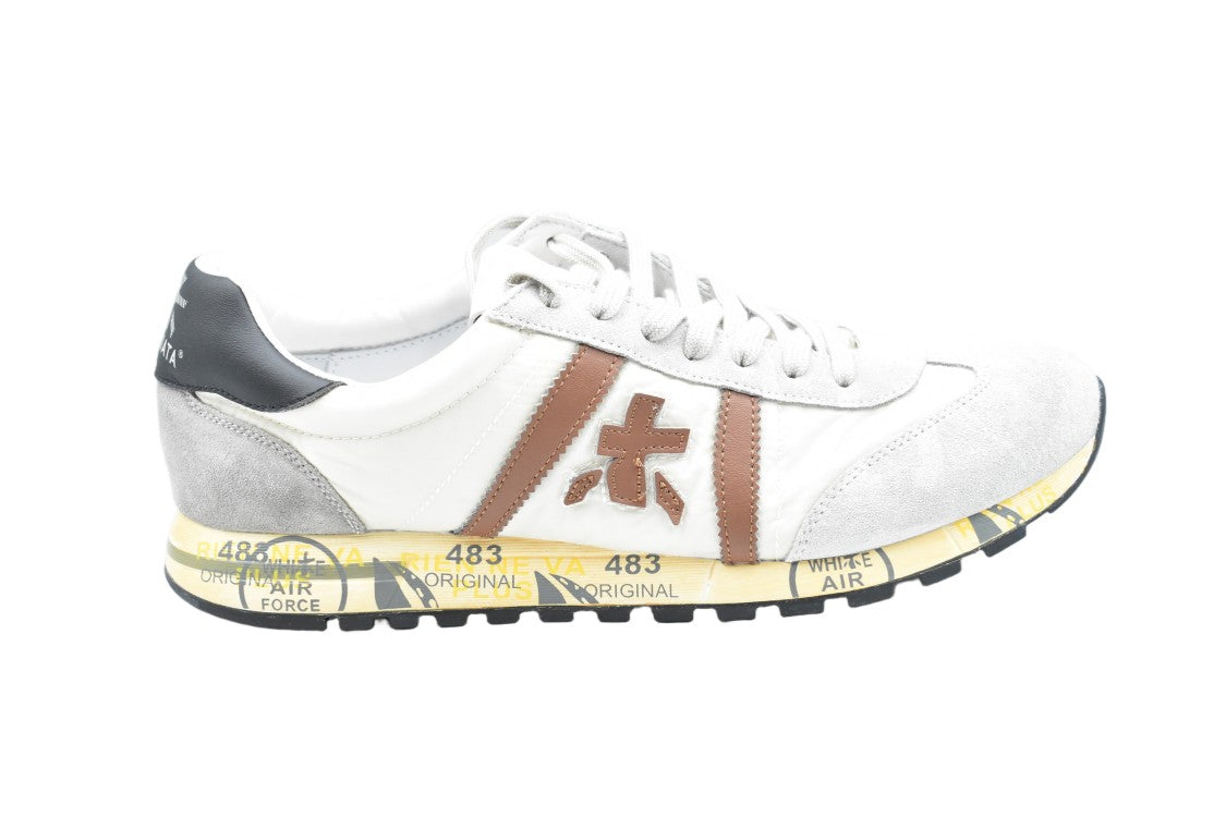 Premiata Blue Suede Side Logo Hybrid Shoes