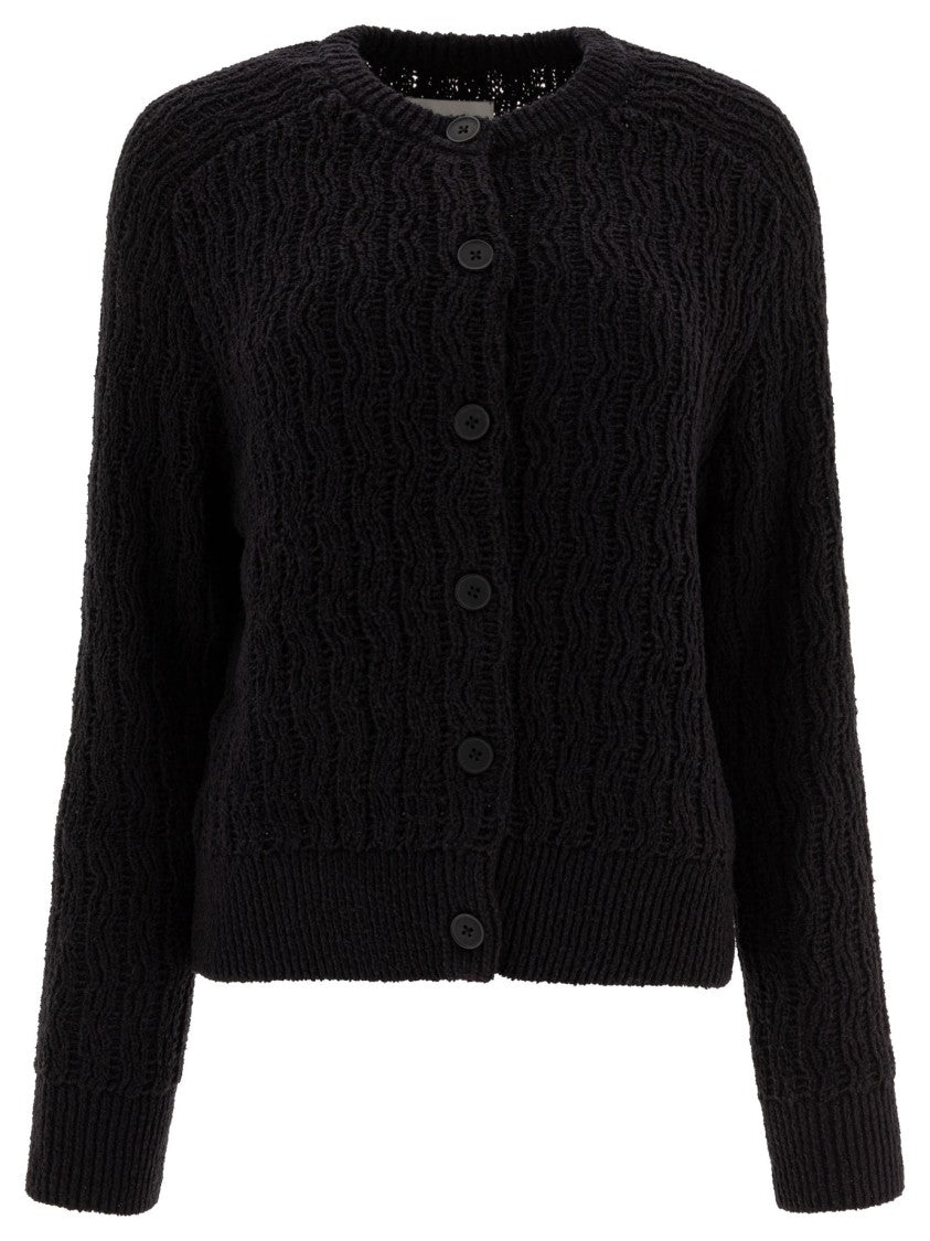 Loulou Studio Textured Cable Knit Cardigan With Button-Down Front