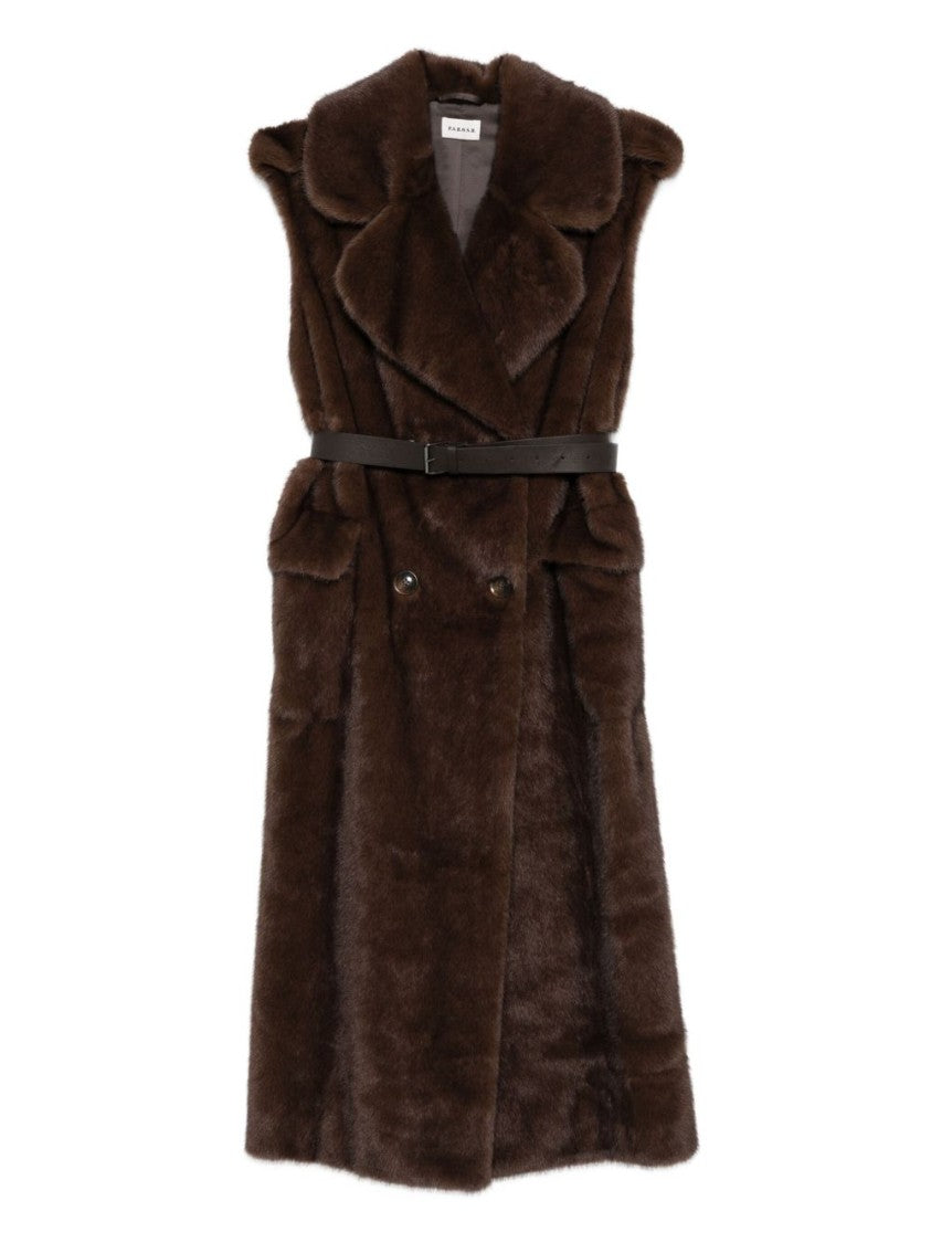 Parosh Fitted Zip-Up Jacket With High Collar And Smooth Texture