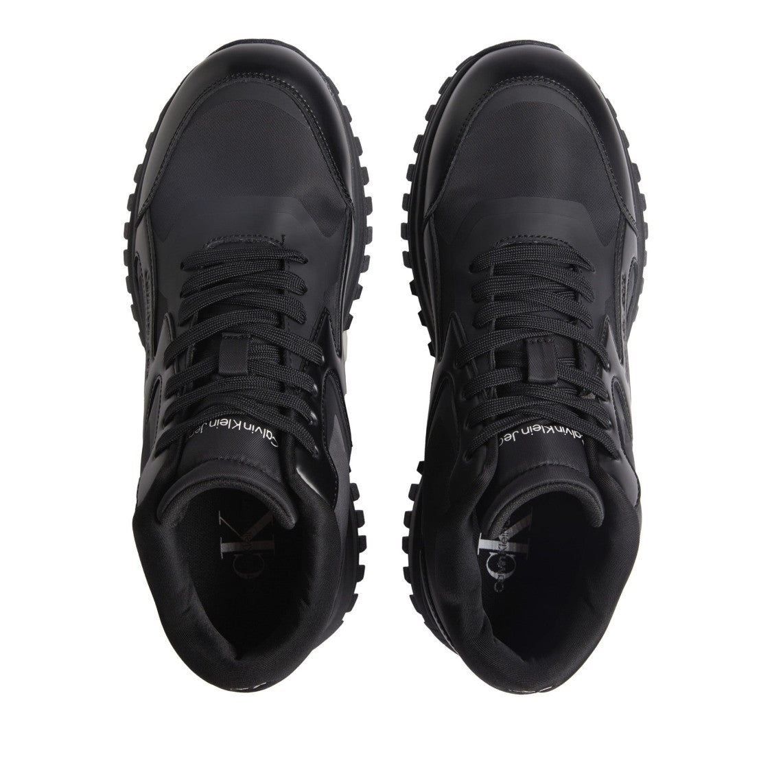 Calvin Klein Jeans Black Padded Collar Rugged Sole Sneakers