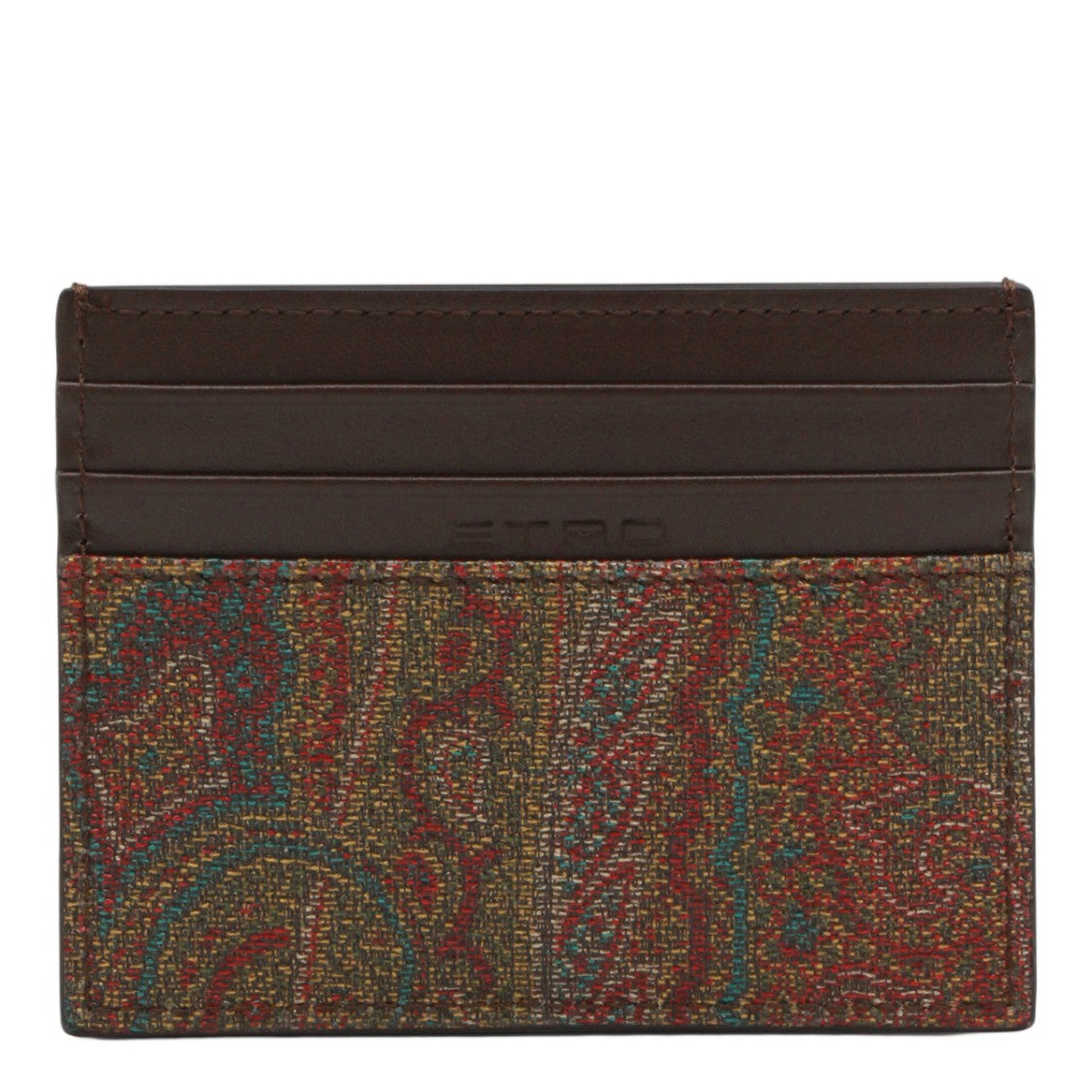 Etro Slim Paisley Pattern Cardholder Wallet With Classic Design