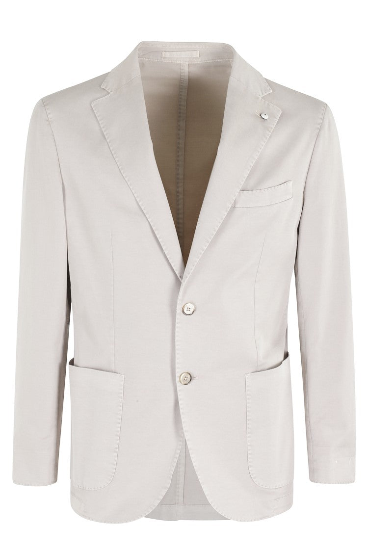 L.B.M. Beige Jacket With Classic Lapels And Single-Breasted Closure