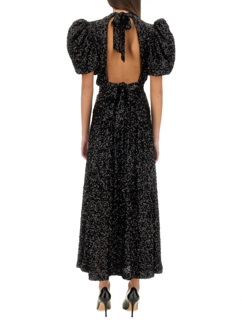 Rotate Fitted Midi Dress With Sequins