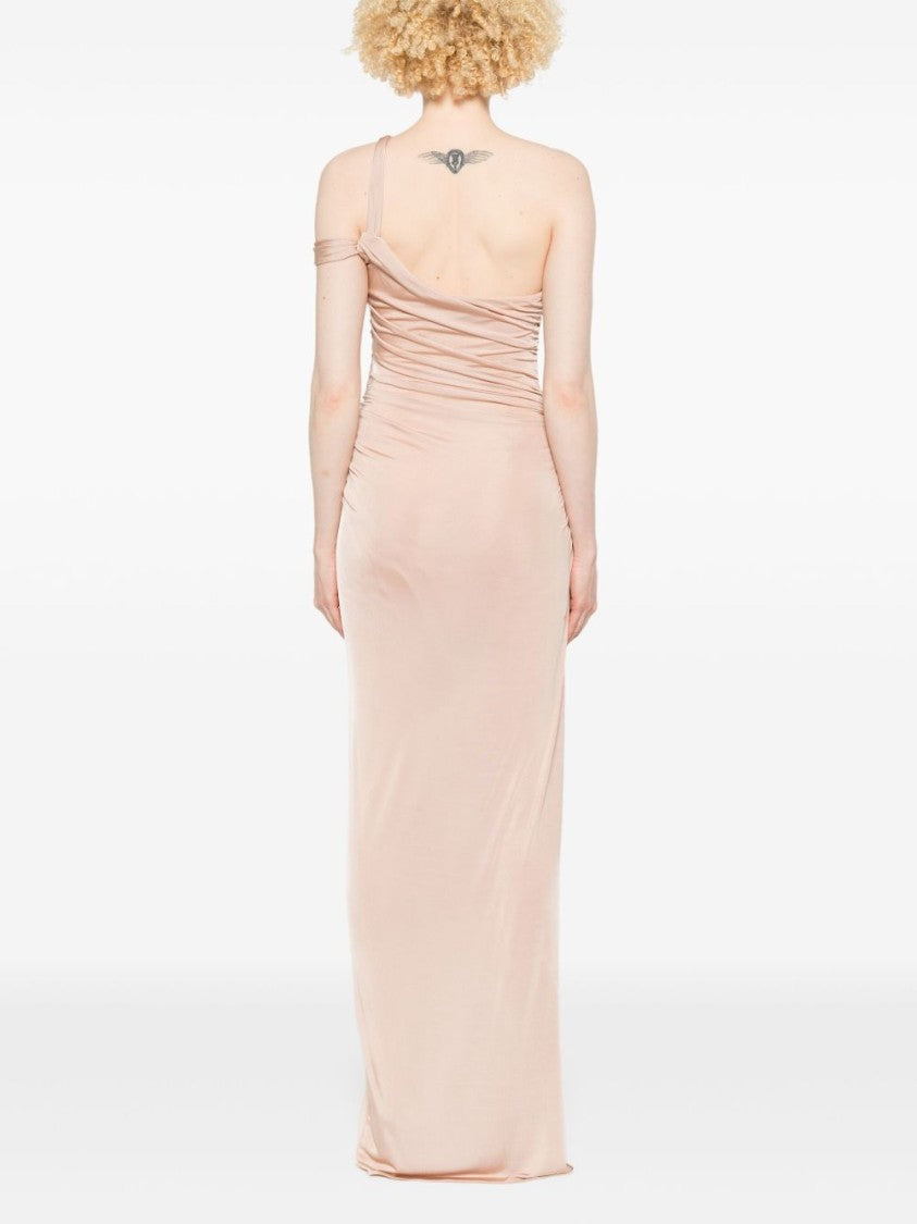 Tom Ford One-Shoulder Pink Dress With Twisted Bodice