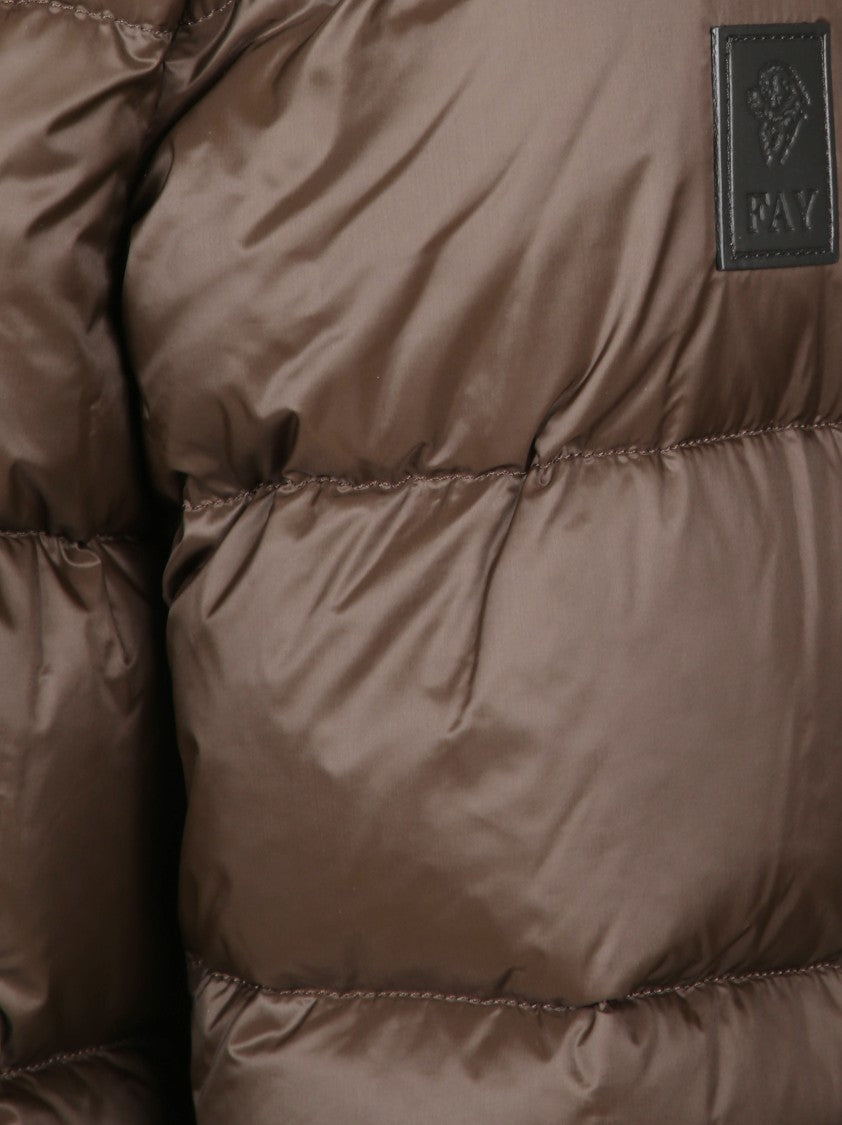 Fay Classic Tailored Coat With Notched Collar And Button-Up Front