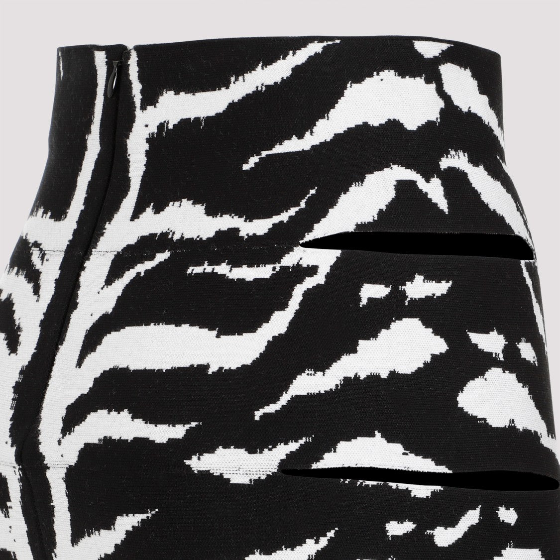 Alaïa Zebra White And Black Viscose Pencil Skirt