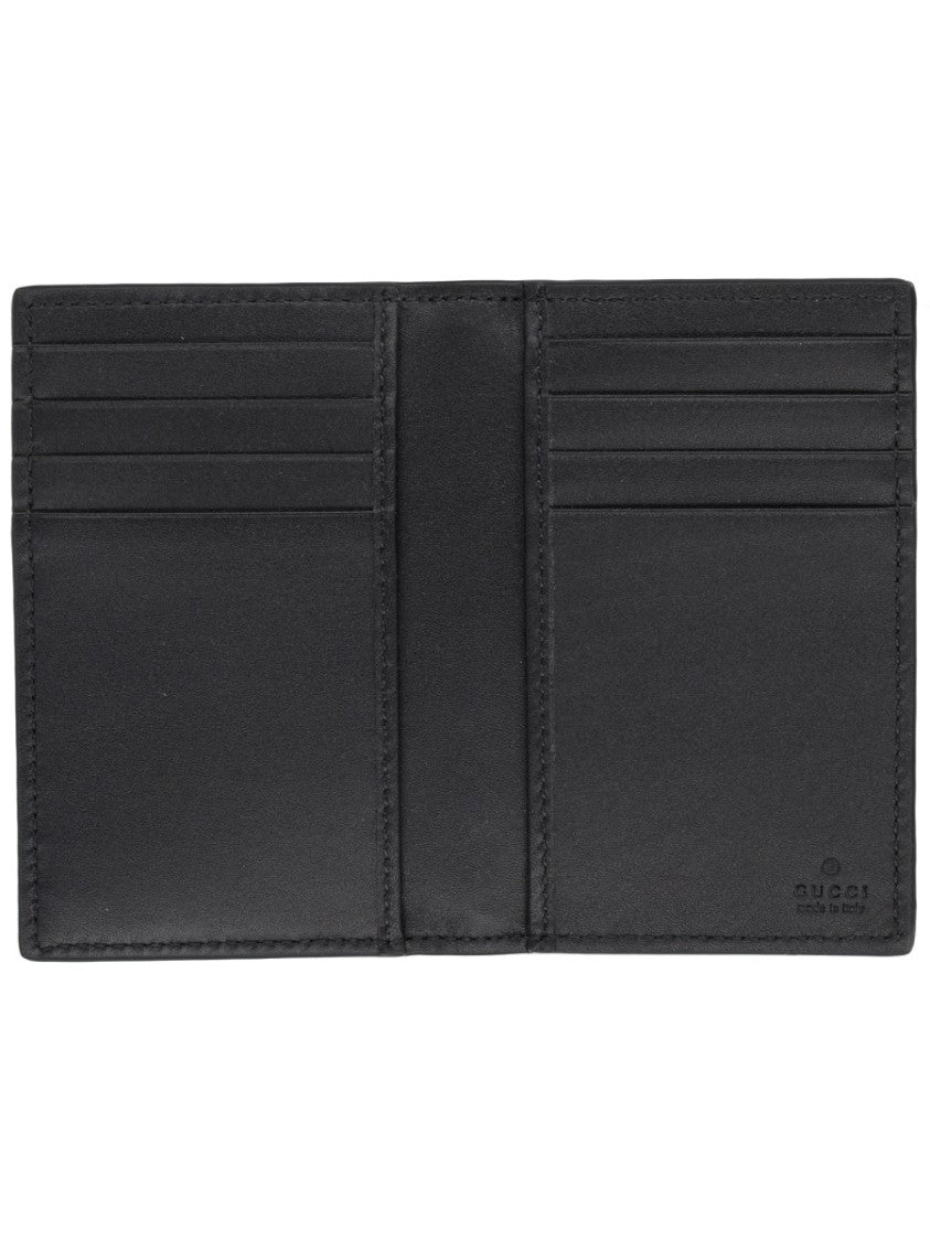 Gucci Gg Emblem Embossed Calfskin Card Holder