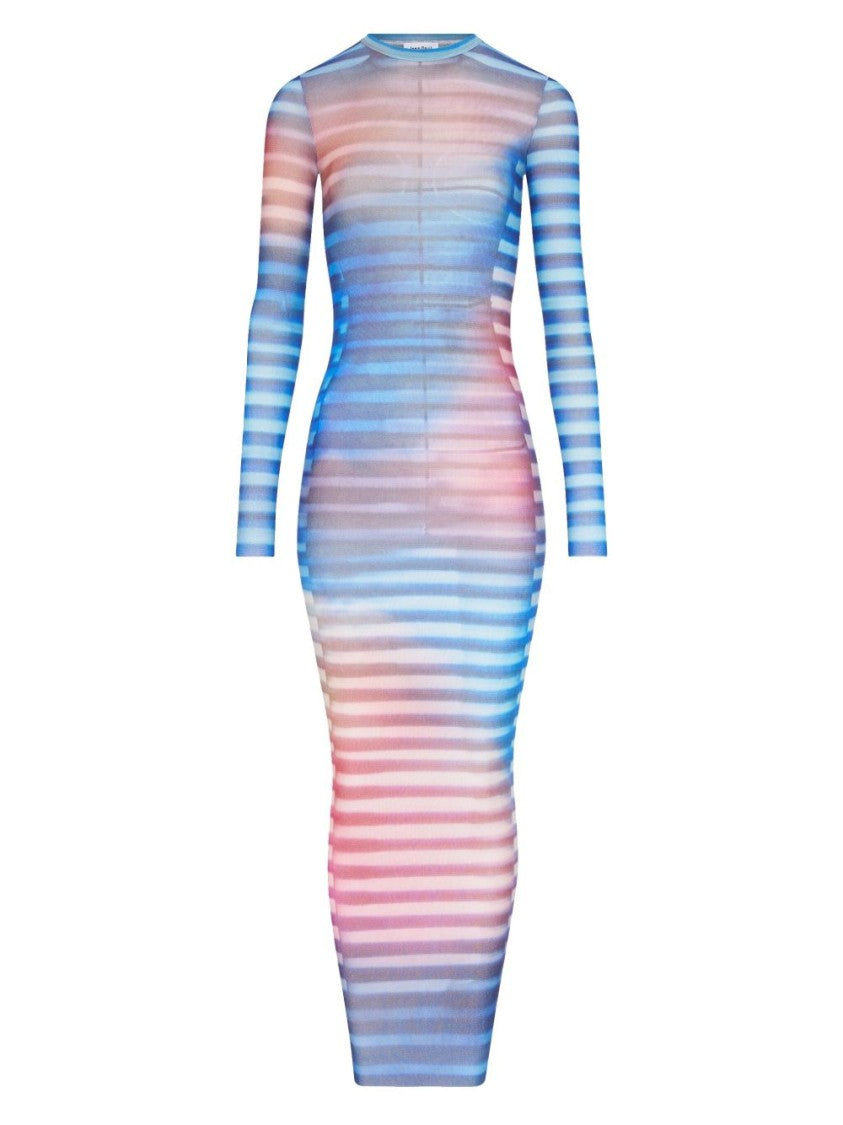 Jean Paul Gaultier Gradient Mesh Long Dress