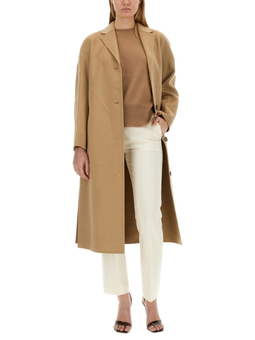 Theory Belted Wool And Cashmere Blend Coat