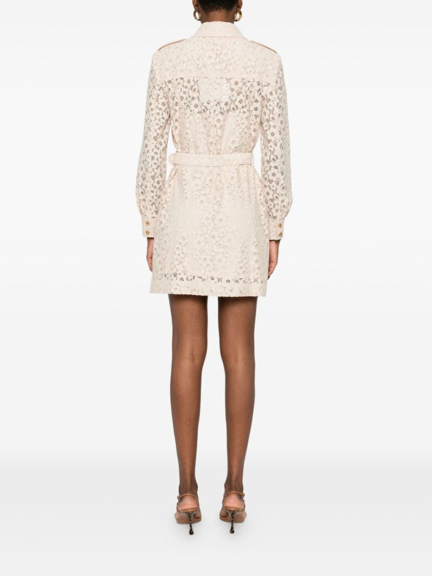 Zimmermann Delicate Beige Lace Mini Dress
