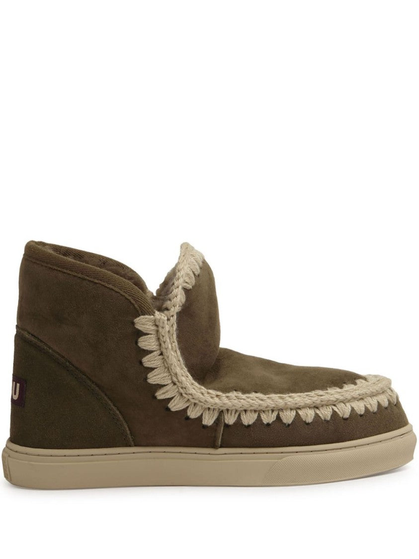 Mou Brown Sneakers With Braided Detailing
