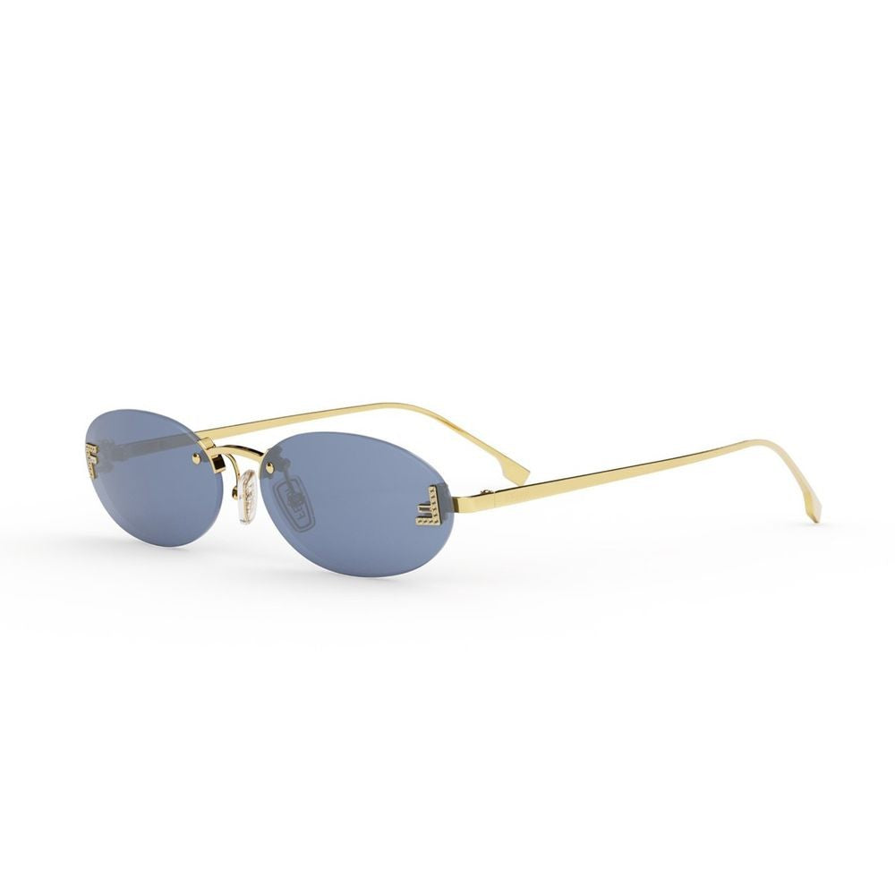 Fendi First Crystal Oval Rimless Sunglasses
