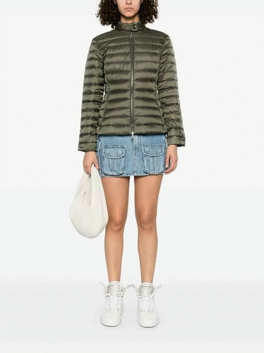 Moncler Quilted Short Padded Jacket With High Collar