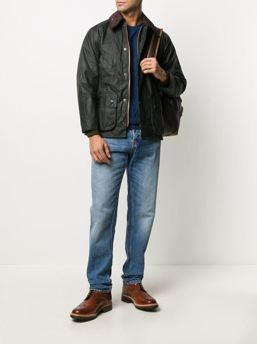 Barbour Dark Green Corduroy Collar Jacket