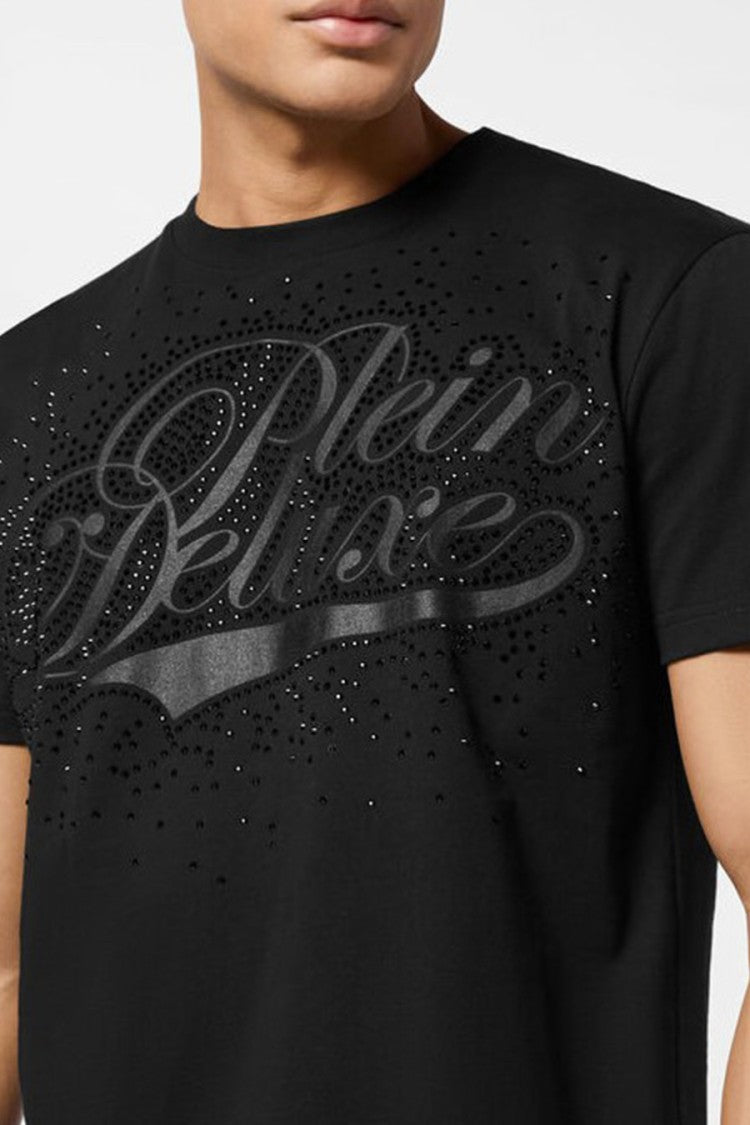 Philipp Plein Black Cotton Plein Deluxe Stones T-Shirt