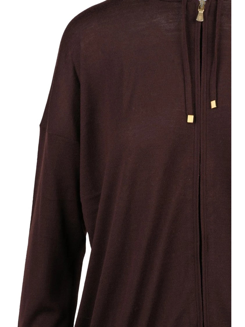 Eleventy Wool Knit Hooded Sweatshirt