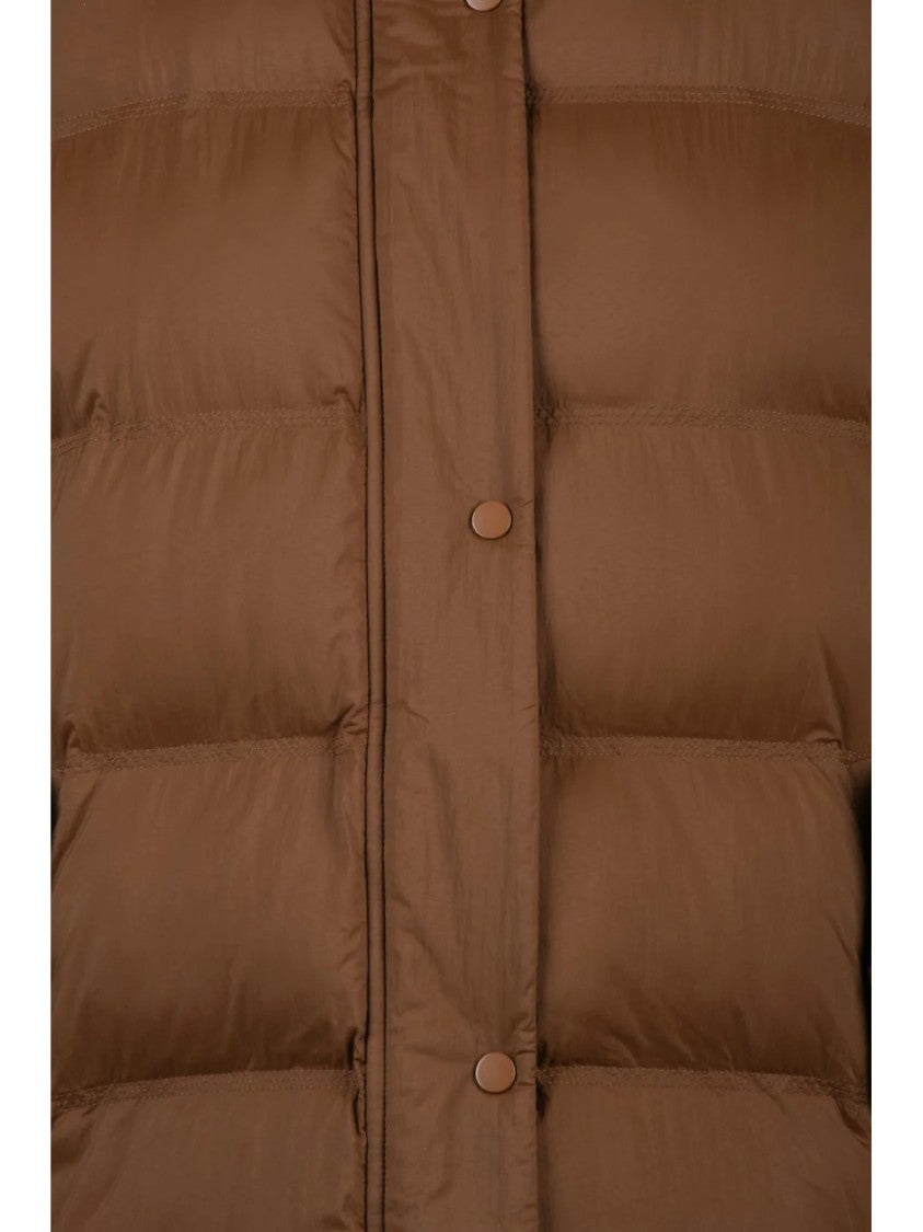 Pennyblack Brown Polyamide Hooded Down Jacket