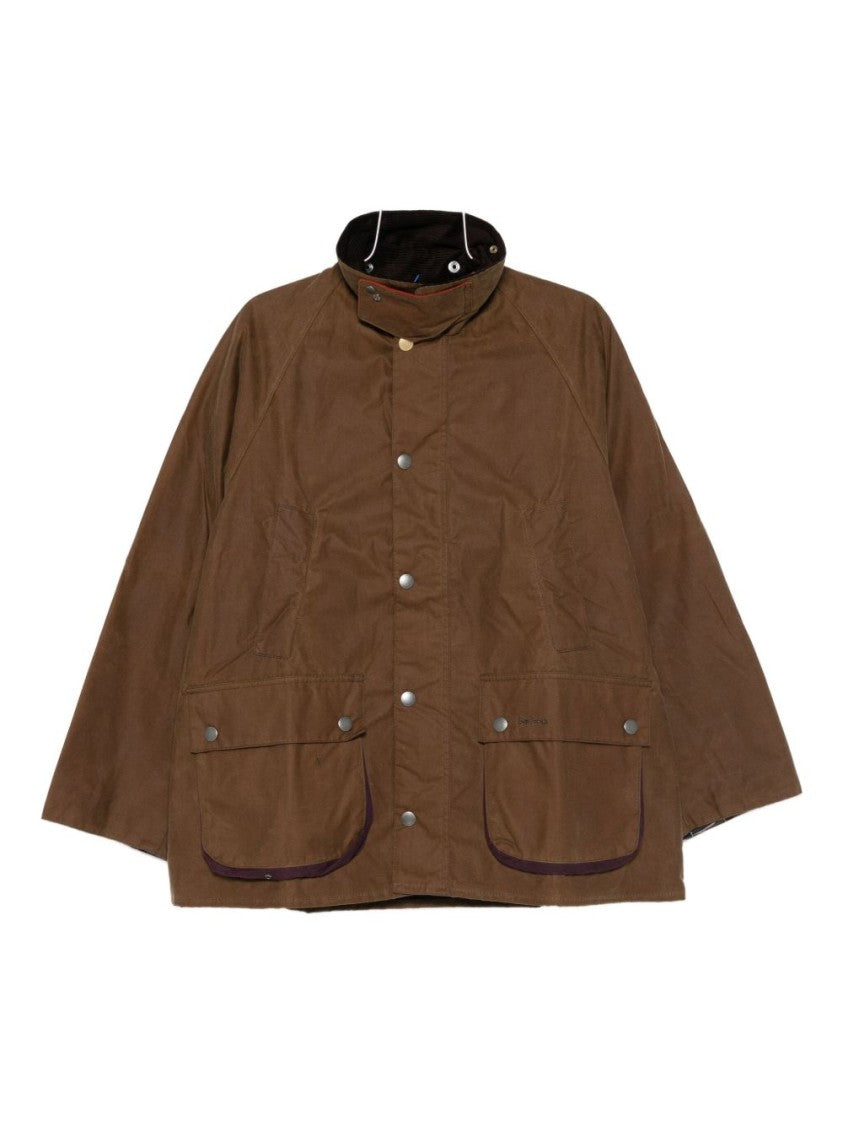 Barbour Beige Cotton Jacket With High Collar