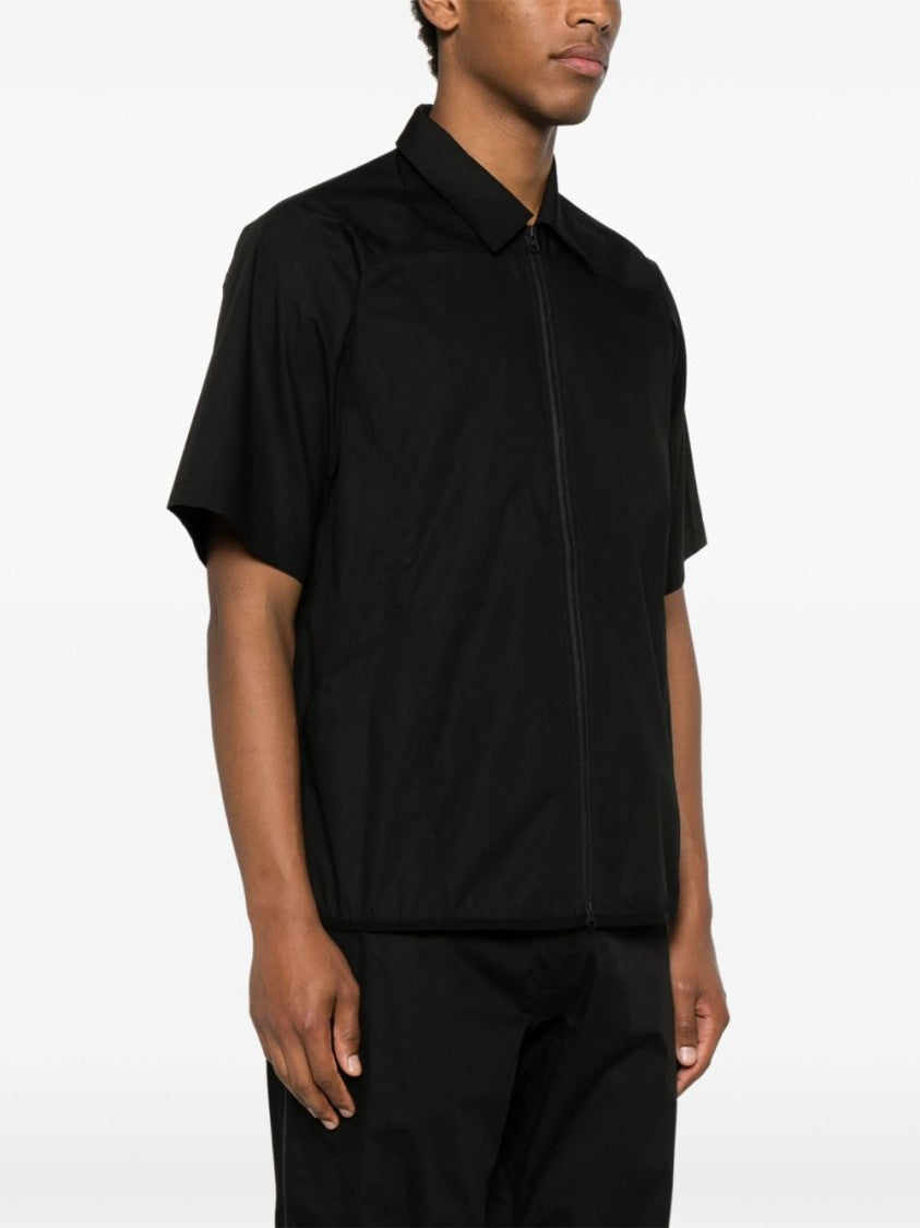 Gr10k Short-Sleeved Full-Zip Shirt In Technical Popelin
