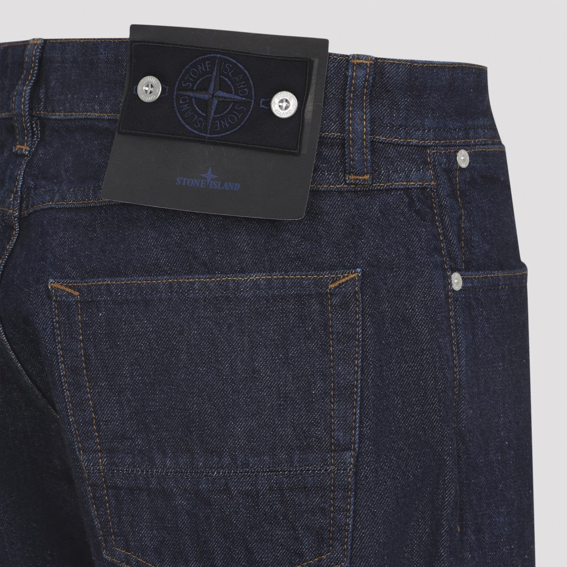 Stone Island Straight Blue Denim Jeans With Classic 5-Pocket Design