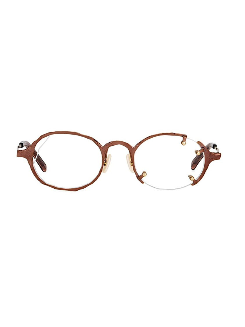 Masahiromaruyama Brown Metal And Acetate Optical Frames