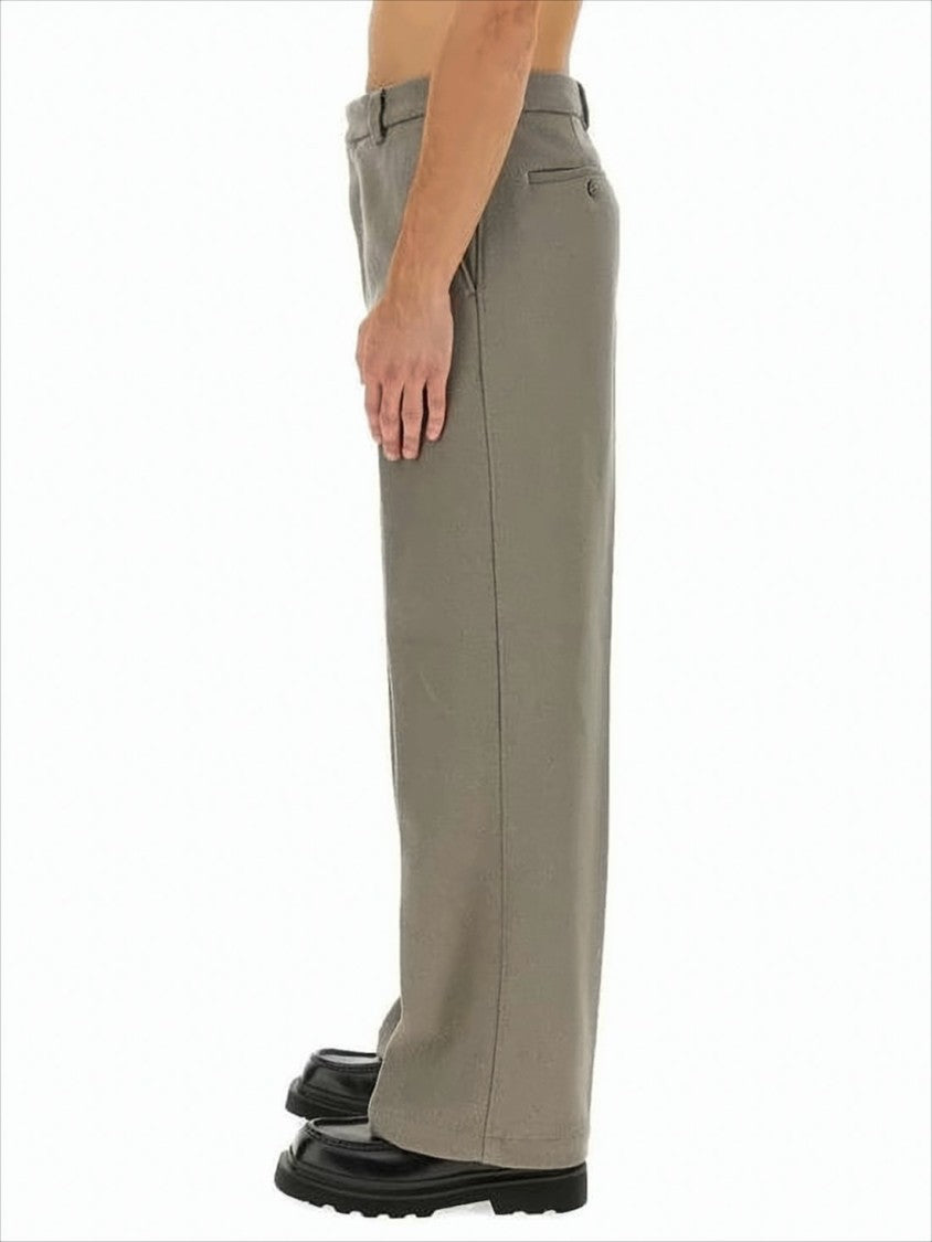 Ami Relaxed Straight-Leg Suit Pants With Mid-Rise Waist