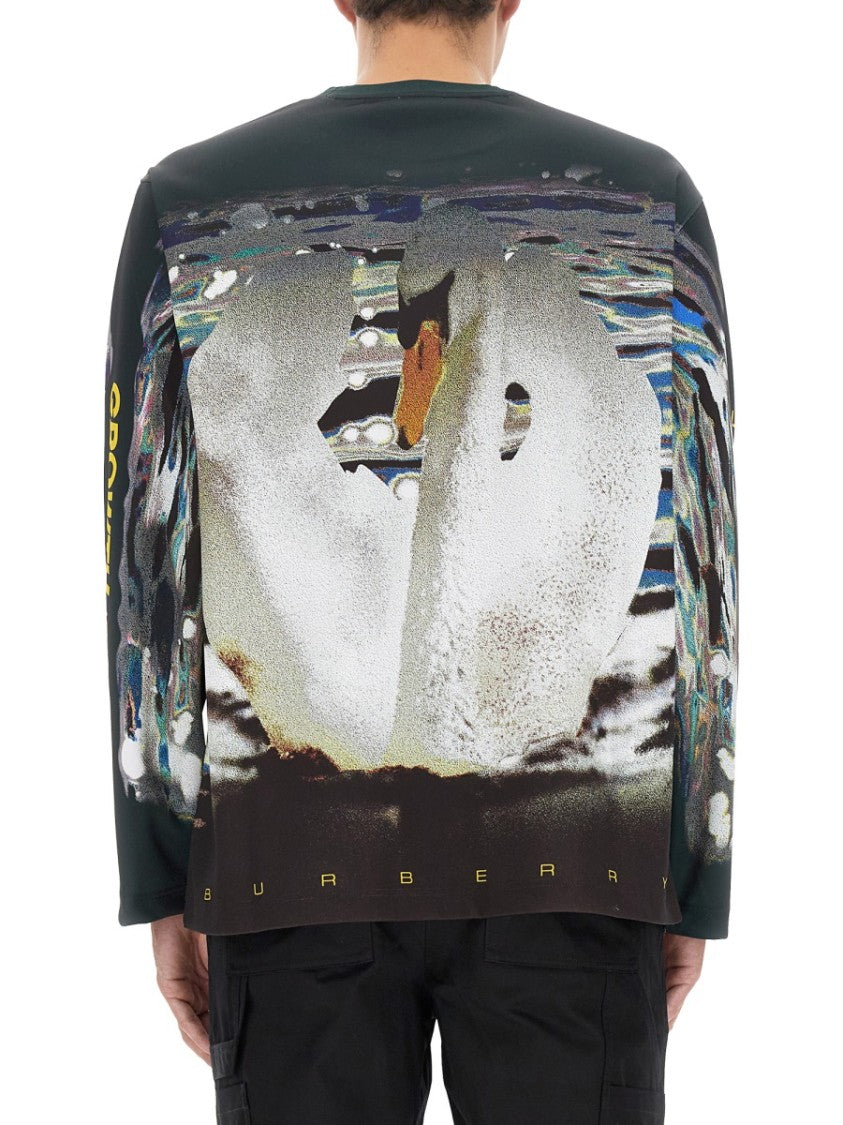 Burberry Swan Print T-Shirt