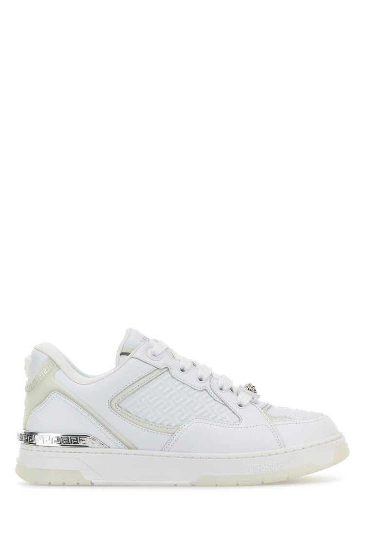 Versace White Leather Sneakers