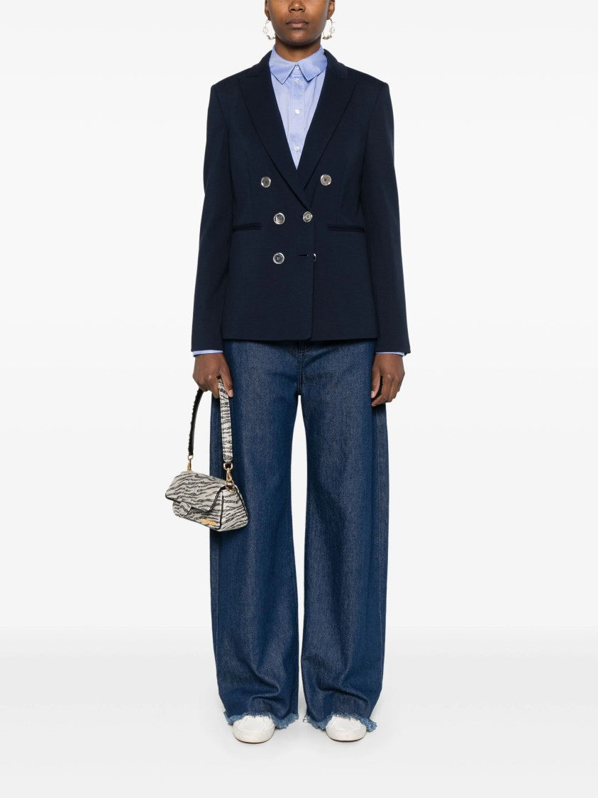 Pinko Alexia Double-Breasted Viscose/Polyamide Blazer