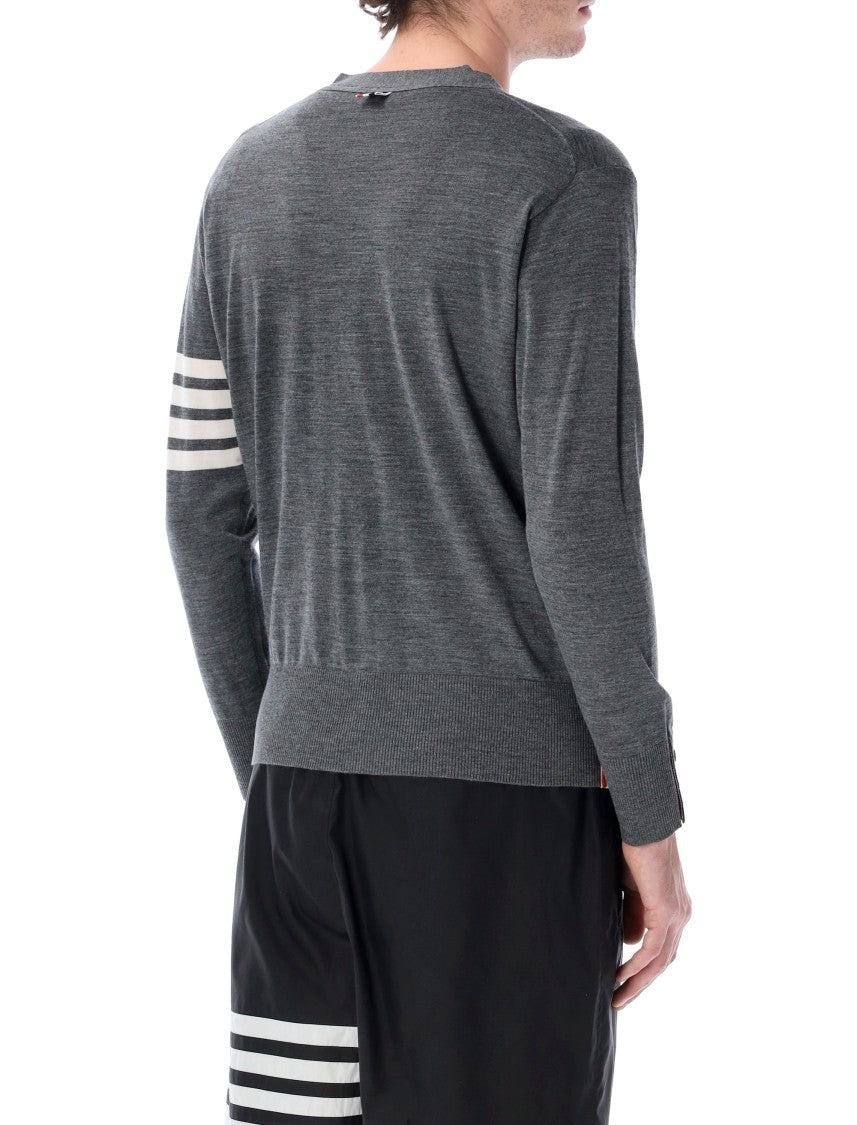 Thom Browne Wool 4-Bar V-Neck Cardigan