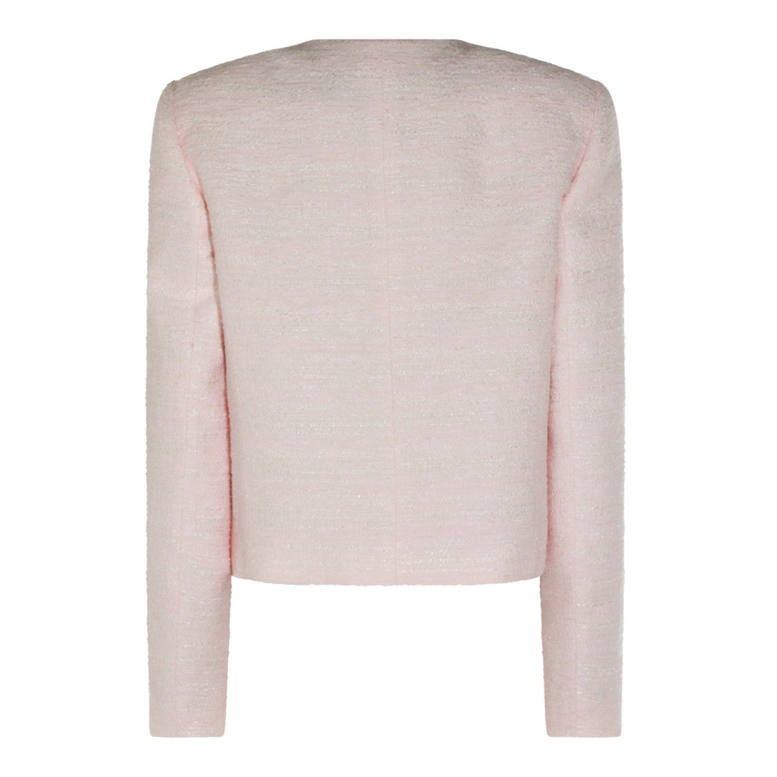 Valentino Pink Cotton Round Collar Jacket