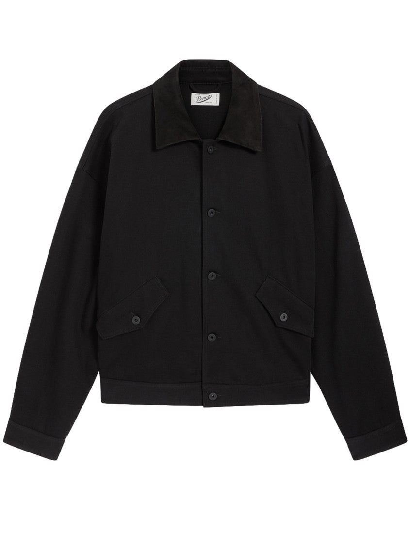 Pence Black Luis Cropped Button Up Jacket