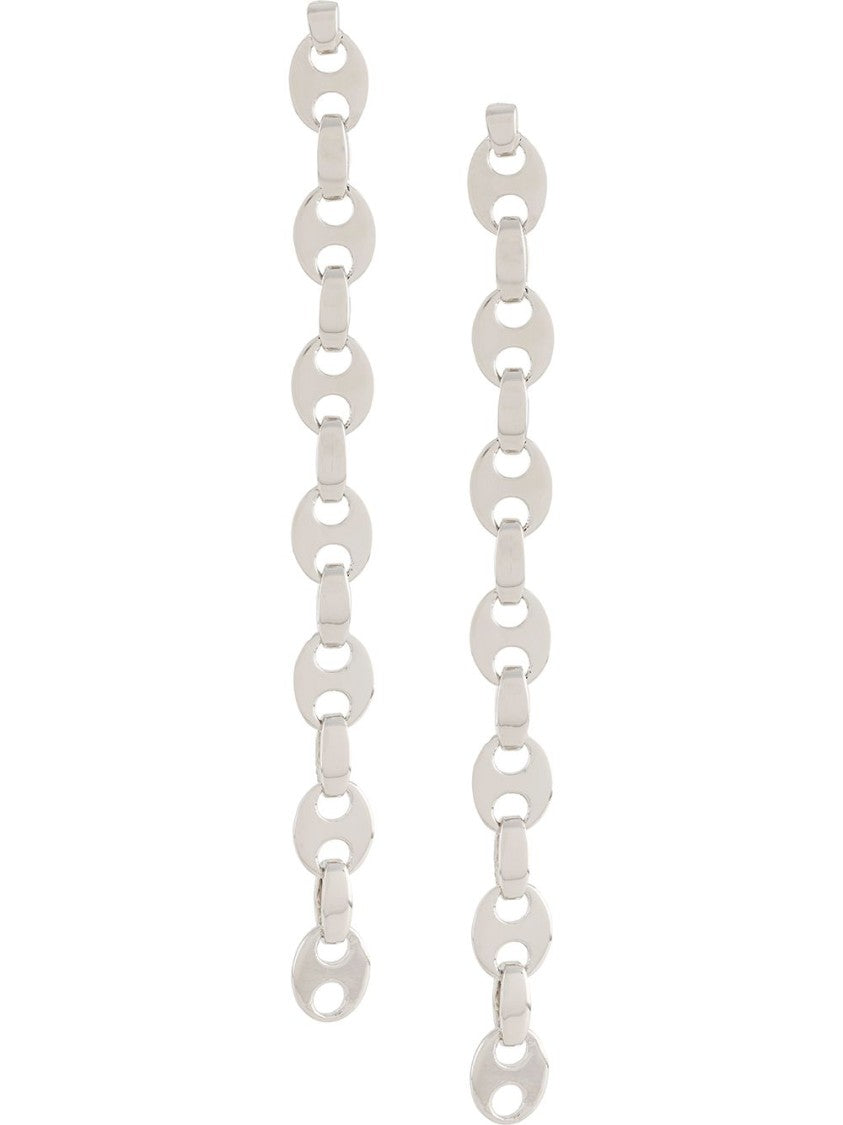 Rabanne Chain Design Earrings With Interlocking Circular Links
