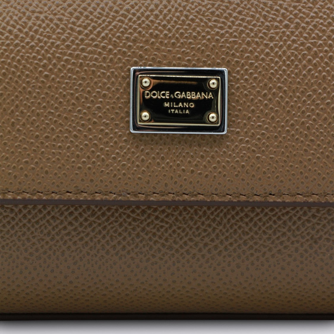 Dolce & Gabbana Caramel Leather Sicily Small Top Handle Bag