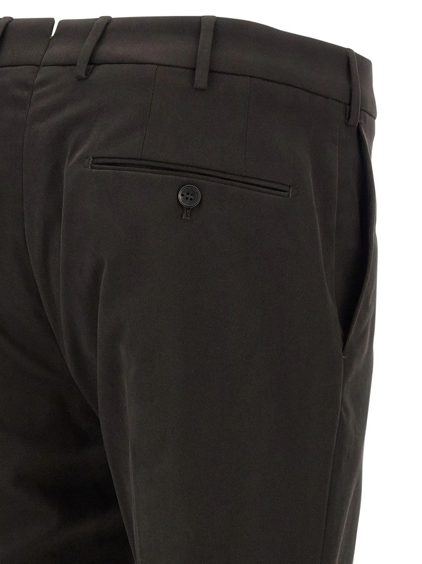 Incotex Black Slim-Fit Tailored Structured Pants