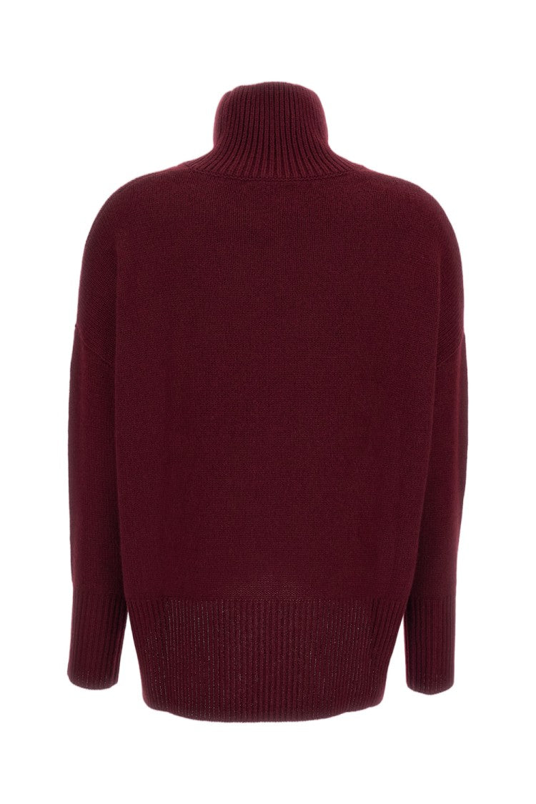 Lisa Yang Red Heidi Heavy-Knit Cashmere Turtleneck