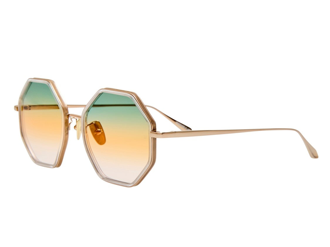 Linda Farrow Lfl1709 Octagonal Gradient Sunglasses