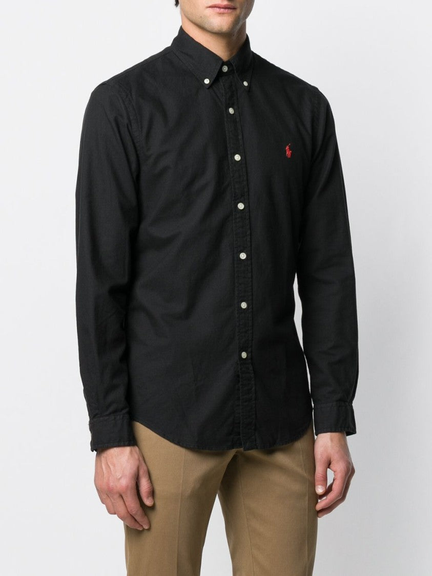 Polo Ralph Lauren Slim-Fit Black Cotton Oxford Shirt