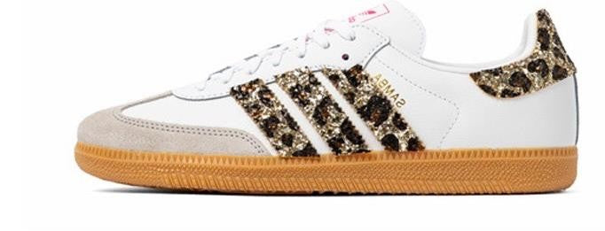 Adidas Customizable Urban Sneakers With Leopard Print Accents