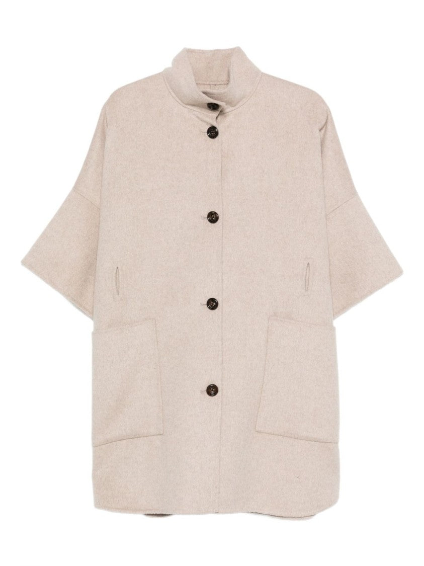 Liu Jo Beige Wool-Polyester Blend Giacconi Coat