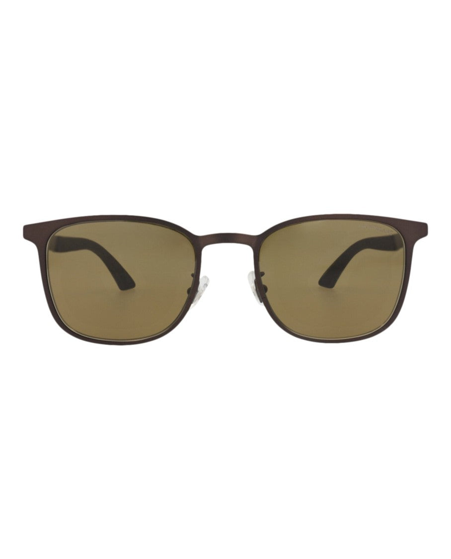 Montblanc Square-Frame Metal Sunglasses With Adjustable Nose Pads