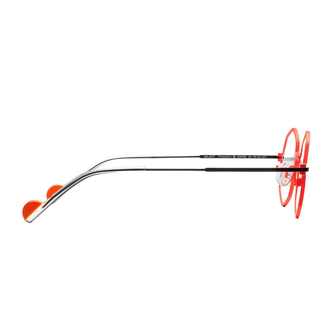 Matttew Coral Orange Copper Titanium Bold Sunglasses