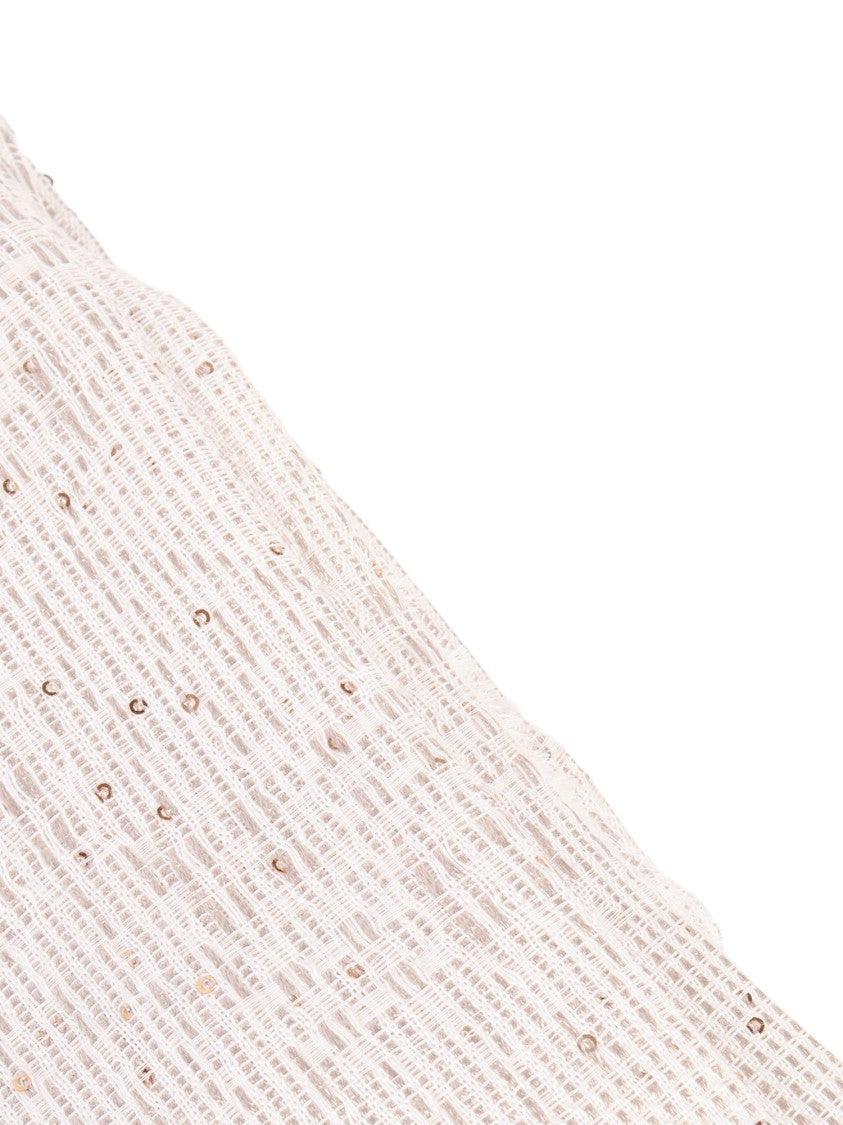Emporio Armani Lightweight Sequined Fringed Scarf