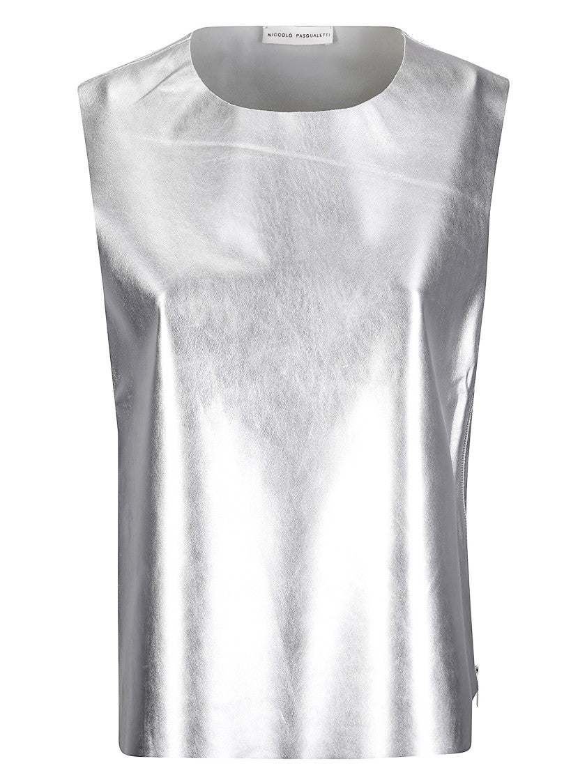 Niccolò Pasqualetti Fitted Sleeveless Tank Top With Round Neckline