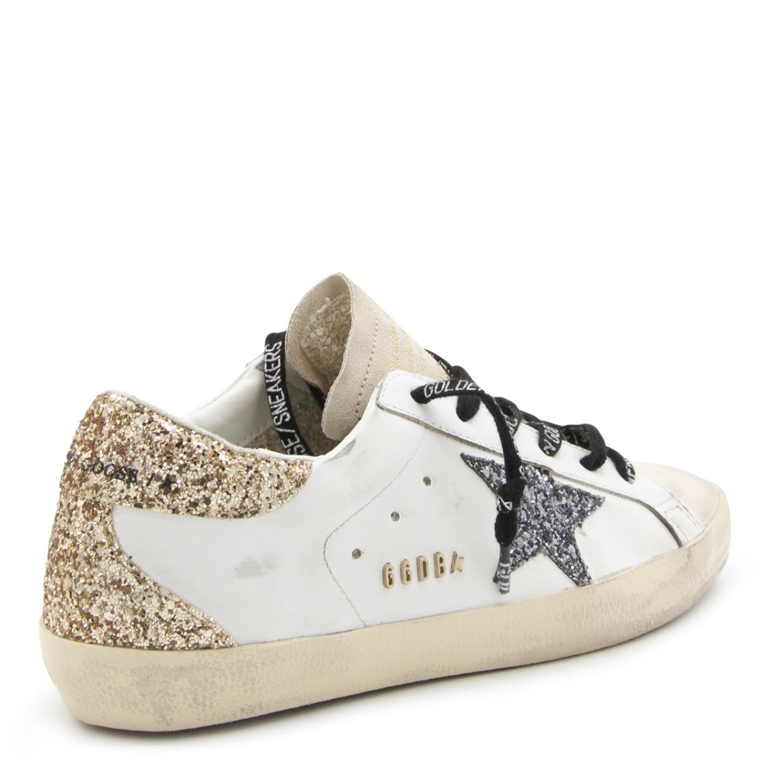 Golden Goose Worn-In White Leather Sneakers