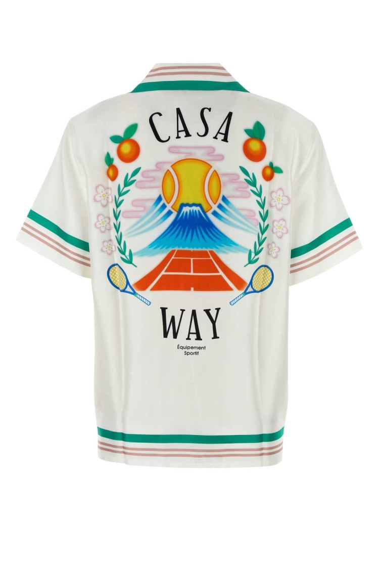 Casablanca White Satin Shirt